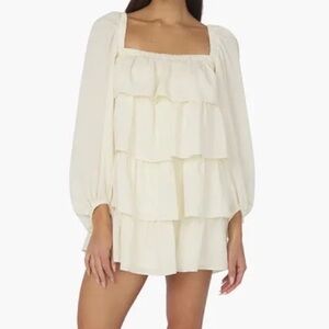 NWT WeWoreWhat Tiered Crinkle Mini Dress